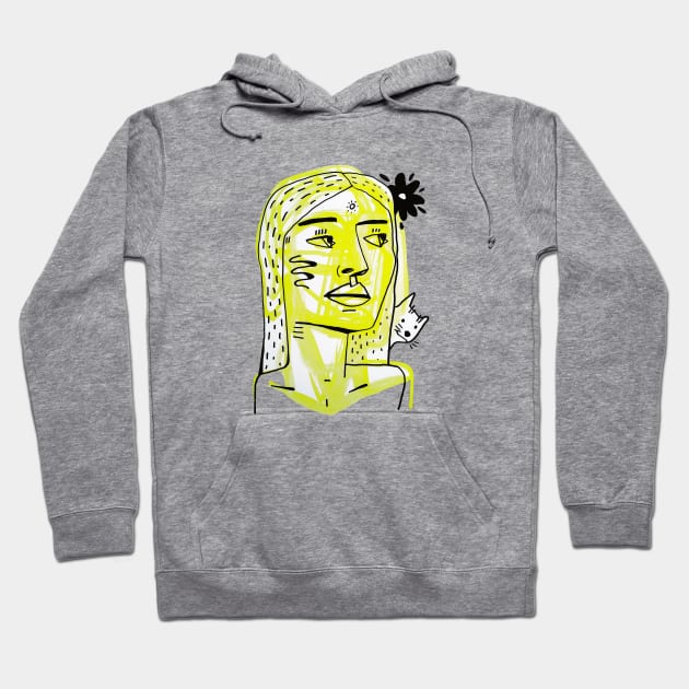 girl face Hoodie by Daria Kusto